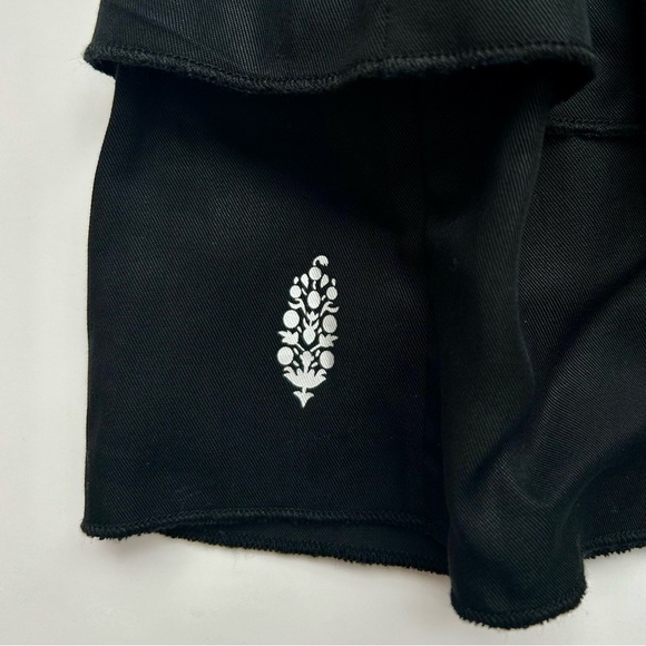 Free People Prima Shorts Black Tiered Ruffle Athletic Running Gym Size XS - Picture 10 of 16